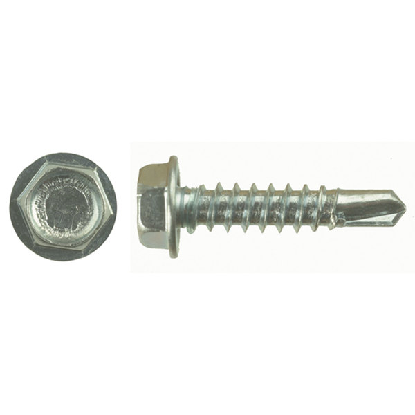 Ap Products Self-Drilling Screw, #8 x 1 in, Zinc Plated Hex Head Hex Drive 012-DP100 8 X 1